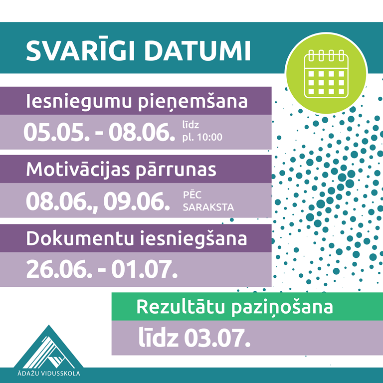 Uzņemšana 10. klasē!